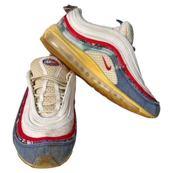 Nike Air Max 97 Coconut Milk Track‎ Red-Fossil DV1486-162 men's US 9 - Picture 2 of 5